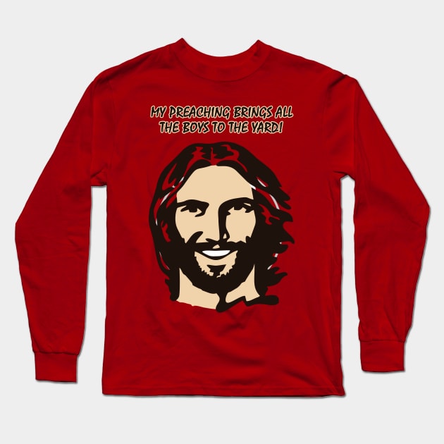 Jesus Christus Meme Design Long Sleeve T-Shirt by SPAZE